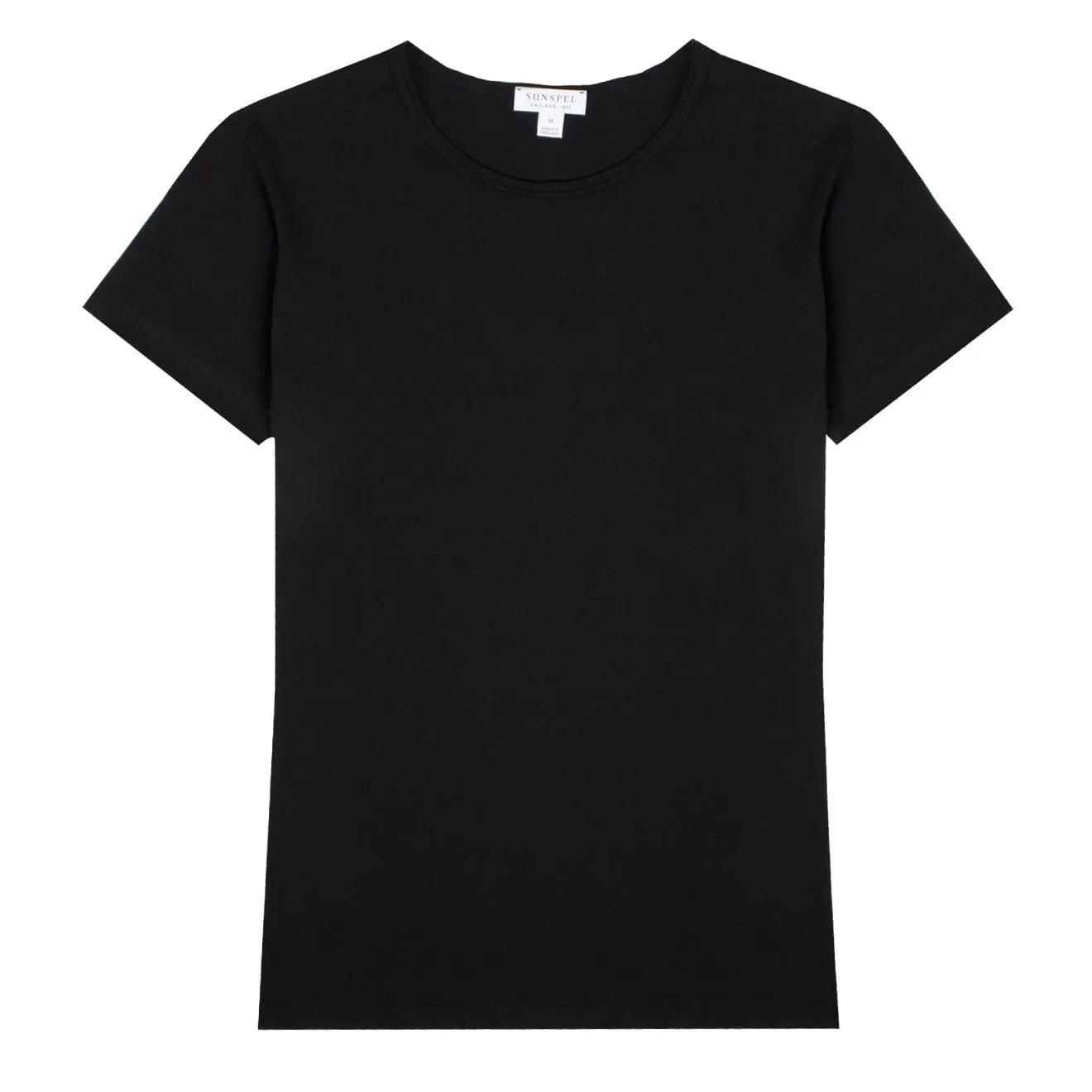 Insta-Worthy Sunspel Womens Classic T-Shirt Black  Limited Availability!