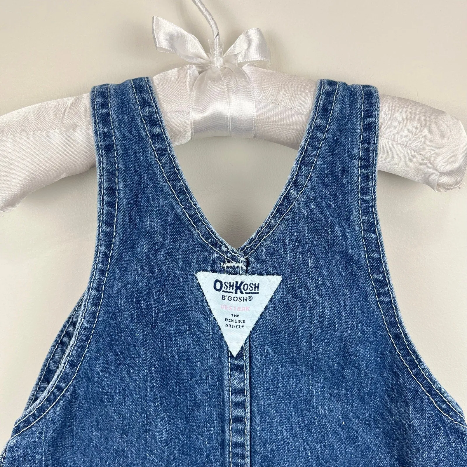 Insta-Worthy Vintage OshKosh B'gosh Blue Jean Shortalls 12 Months  Last Chance!