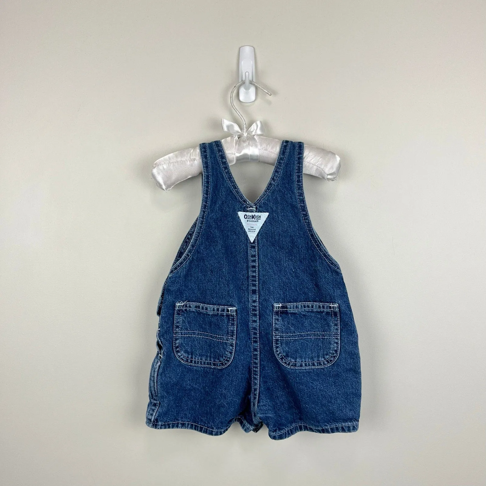 Insta-Worthy Vintage OshKosh B'gosh Blue Jean Shortalls 12 Months  Last Chance!
