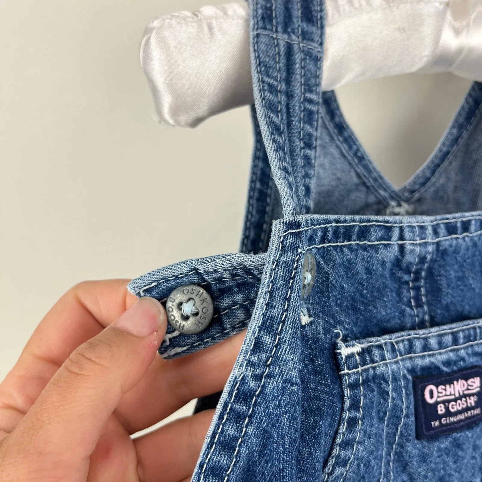 Insta-Worthy Vintage OshKosh B'gosh Blue Jean Shortalls 12 Months  Last Chance!