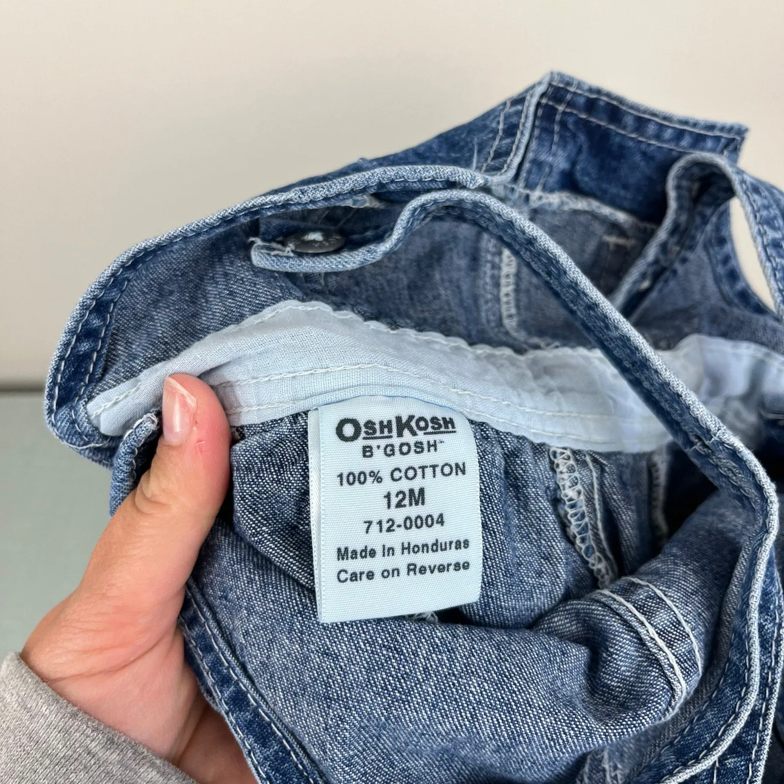 Insta-Worthy Vintage OshKosh B'gosh Blue Jean Shortalls 12 Months  Last Chance!