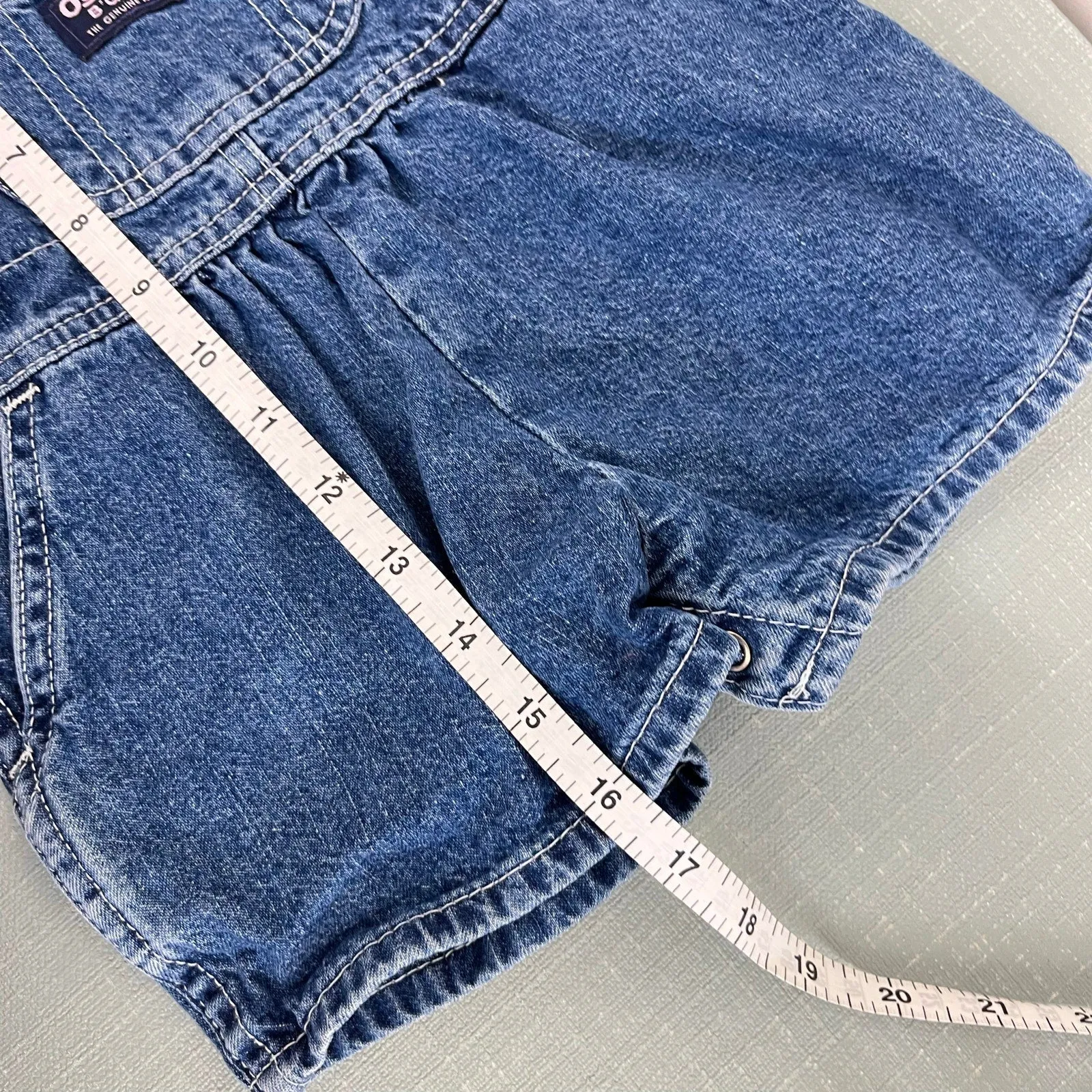Insta-Worthy Vintage OshKosh B'gosh Blue Jean Shortalls 12 Months  Last Chance!