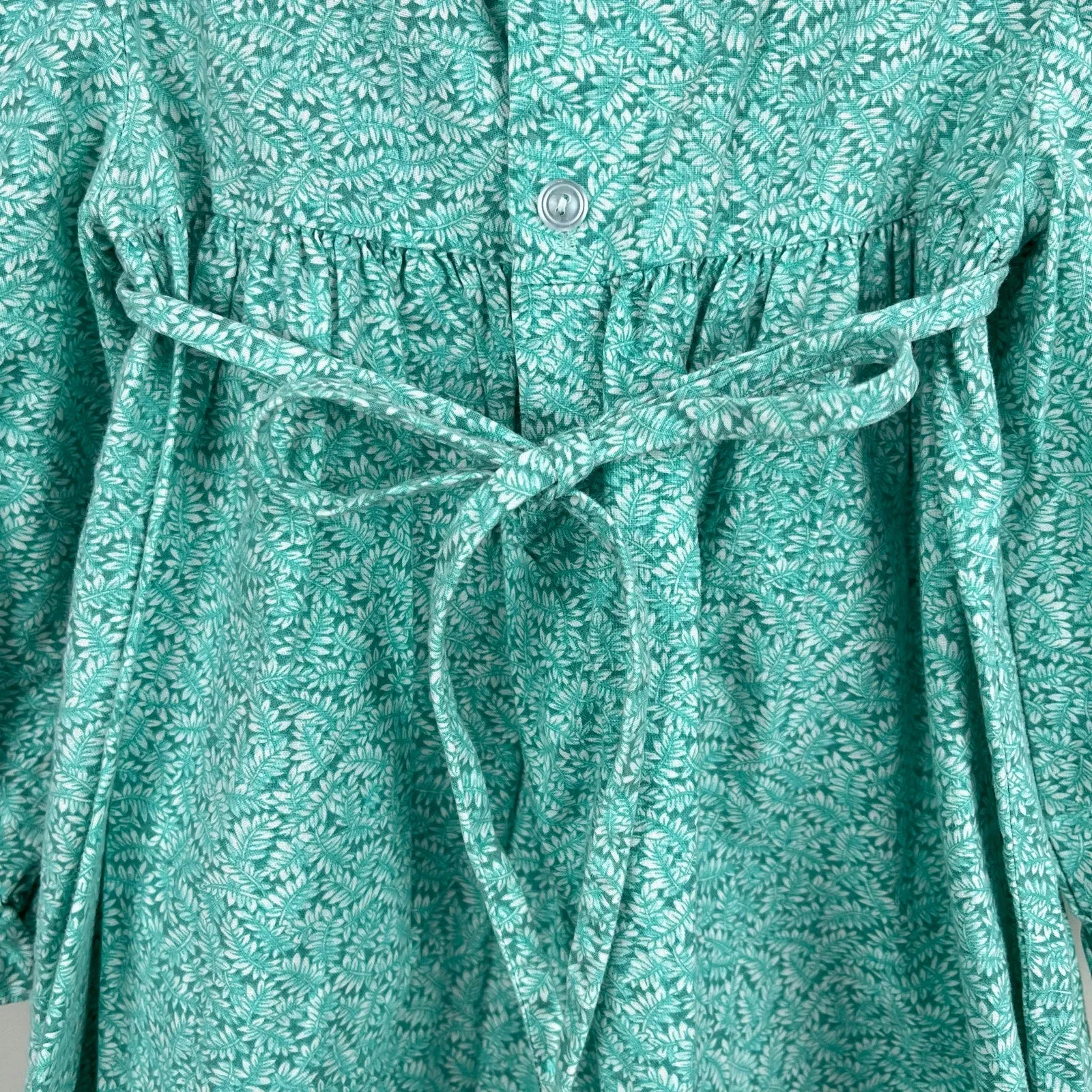 Insta-Worthy Vintage Polly Flinders Smocked Green Floral Dress 2T  Ends Soon!