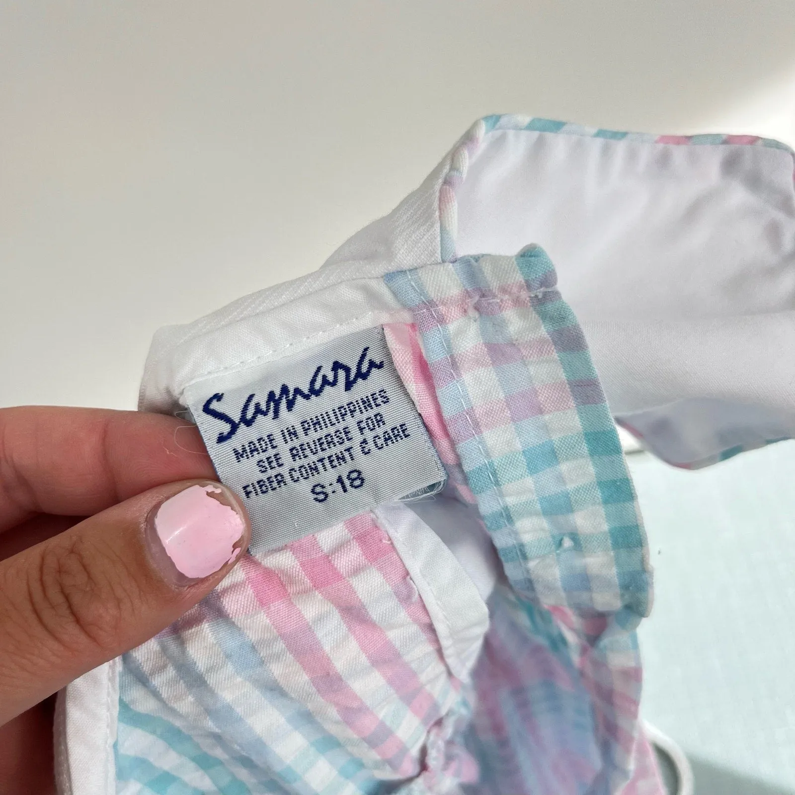 Insta-Worthy Vintage Samara Pastel Plaid Seersucker Bird House Dress 18 Months  Ends Soon!