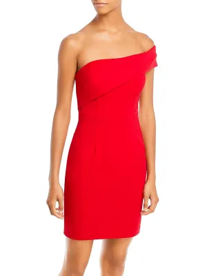 Insta-Worthy Womens Knit One Shoulder Sheath Dress  Today Only!