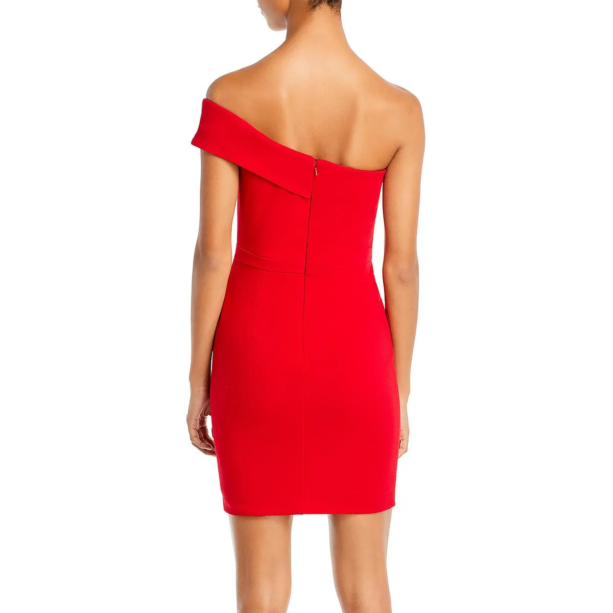 Insta-Worthy Womens Knit One Shoulder Sheath Dress  Today Only!