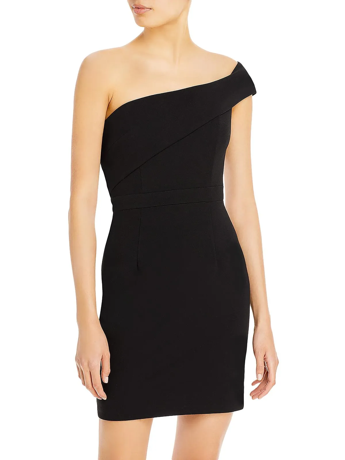Insta-Worthy Womens Knit One Shoulder Sheath Dress  Today Only!