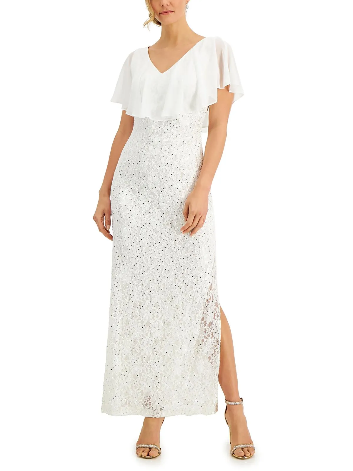 Insta-Worthy Womens Lace Sequined Evening Dress  Limited Stock!