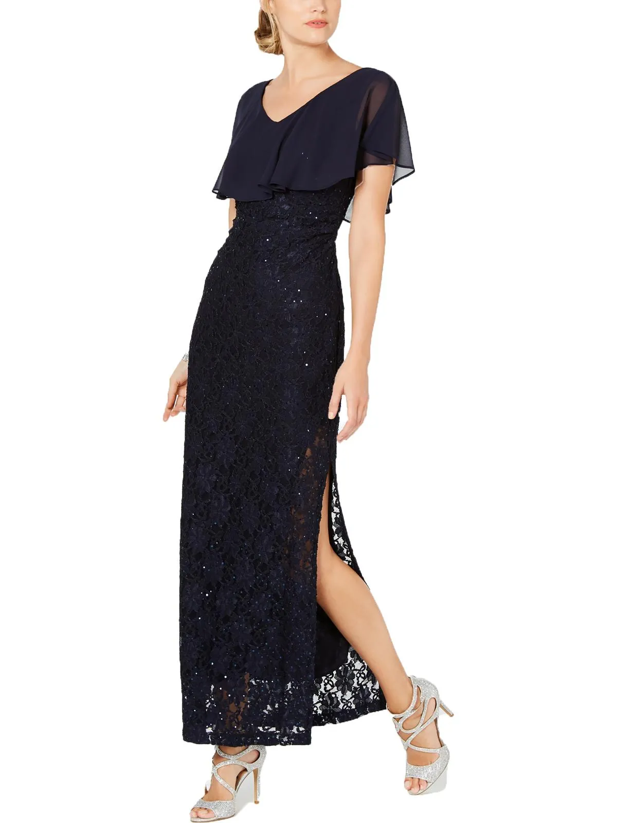 Insta-Worthy Womens Lace Sequined Evening Dress  Limited Stock!