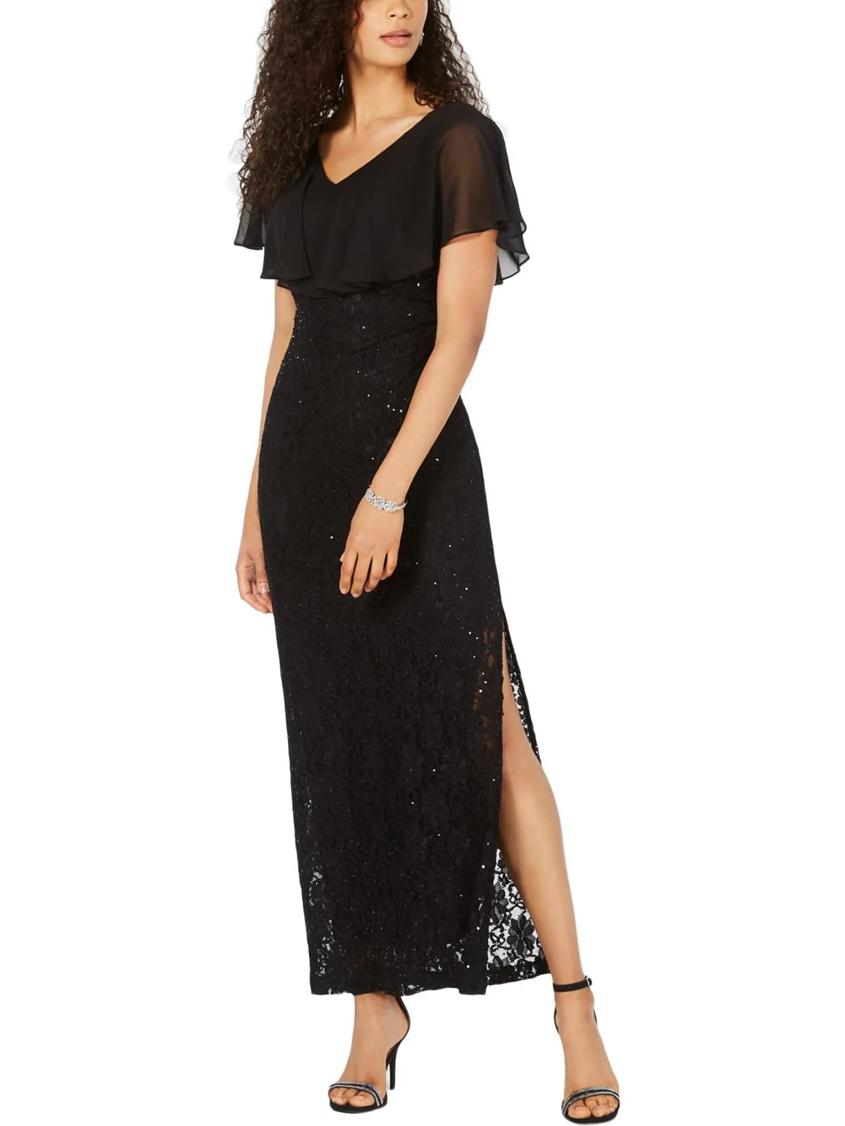 Insta-Worthy Womens Lace Sequined Evening Dress  Limited Stock!