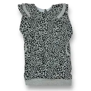 Isobella & Chloe Youth Girl Size 10 Long Sleeve Boutique Dress Gray Leopard Print