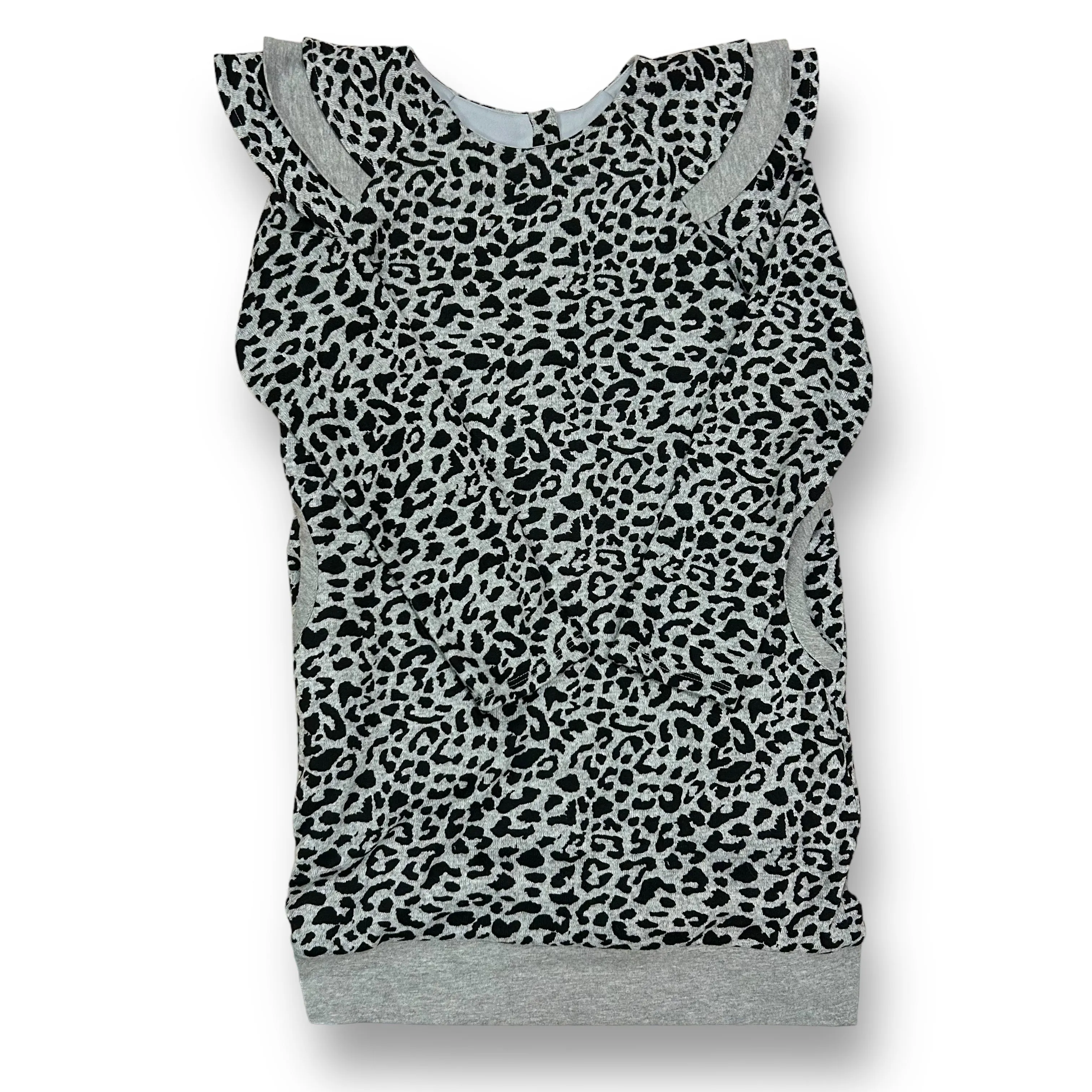 Isobella & Chloe Youth Girl Size 10 Long Sleeve Boutique Dress Gray Leopard Print