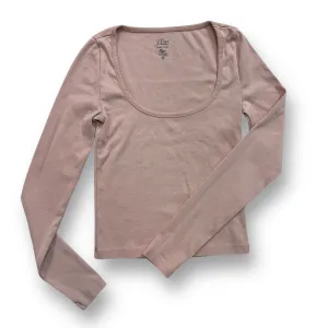 J Crew Women's Size XS Pink Top Perfect Fit Cotton Long Sleeve Shirt