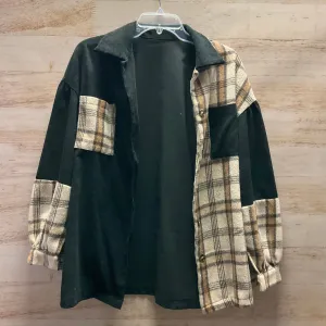 Jacket Shirt By Clothes Mentor In Black, Size: M