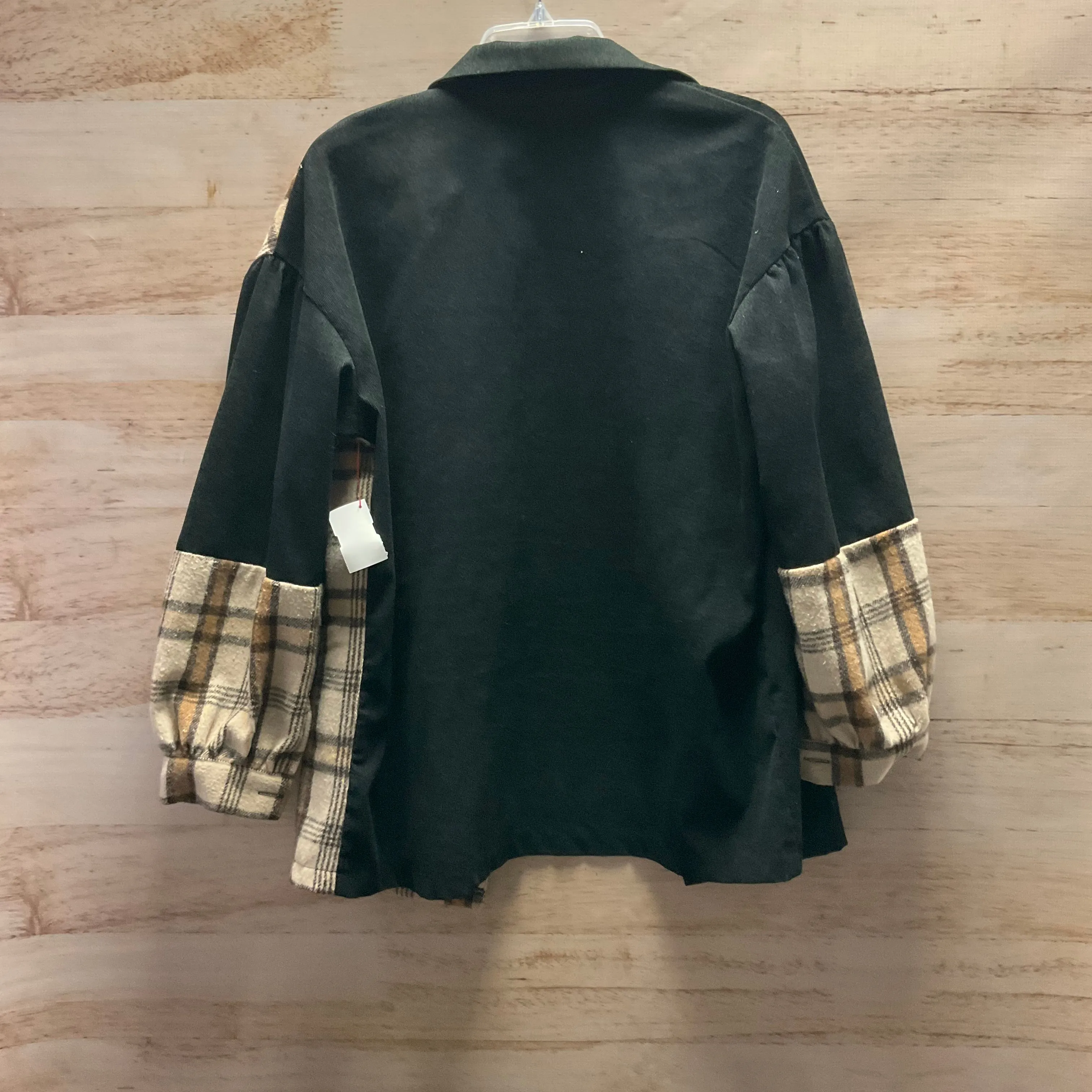 Jacket Shirt By Clothes Mentor In Black, Size: M
