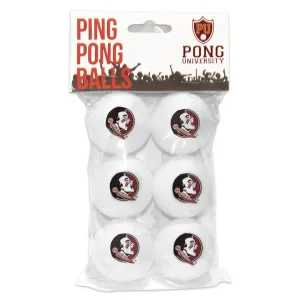 Jardine Seminole Logo 6pk Ping Pong Balls