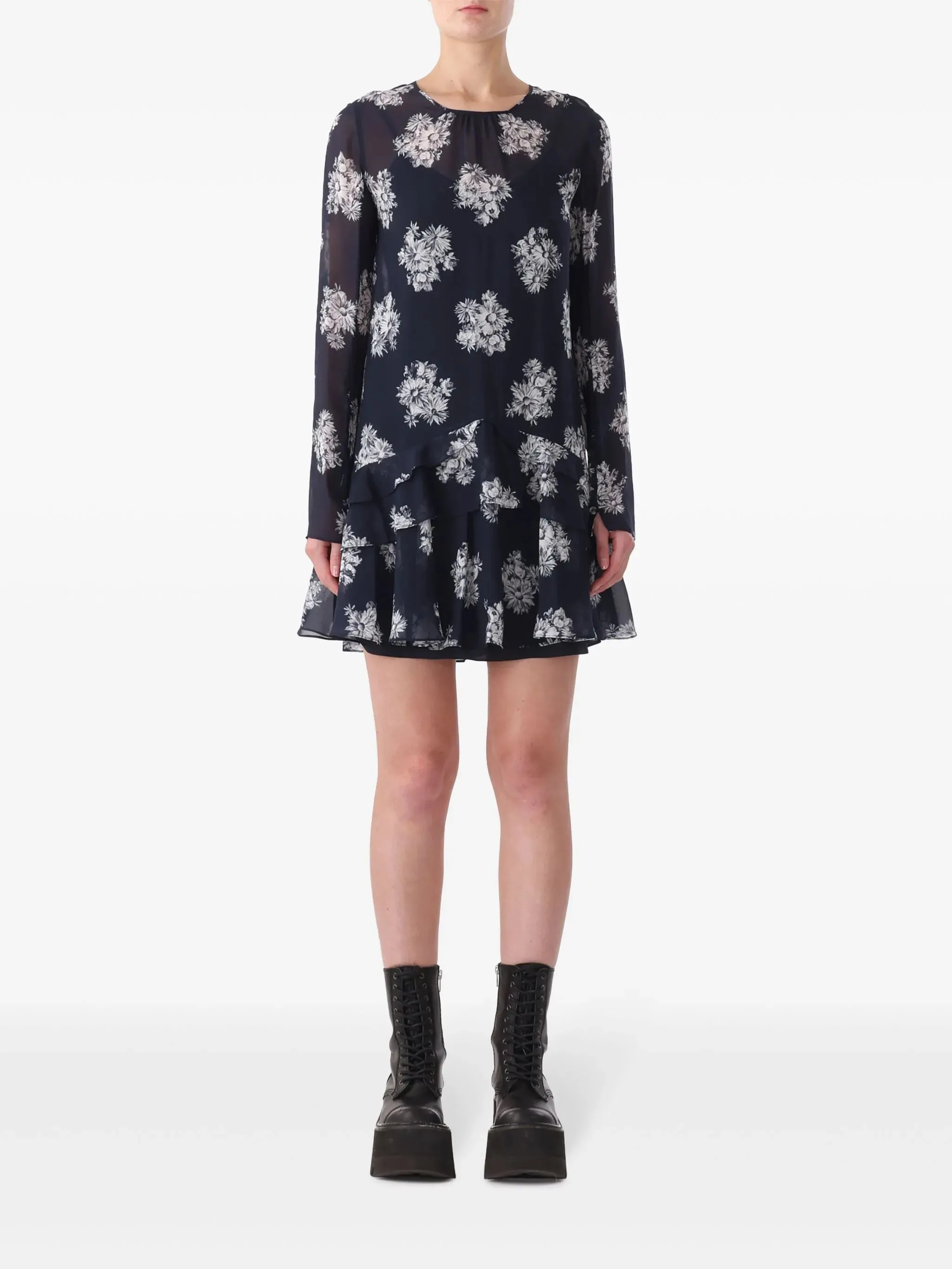 Jason Wu ruffle-detail mini dress Size 12 NWT