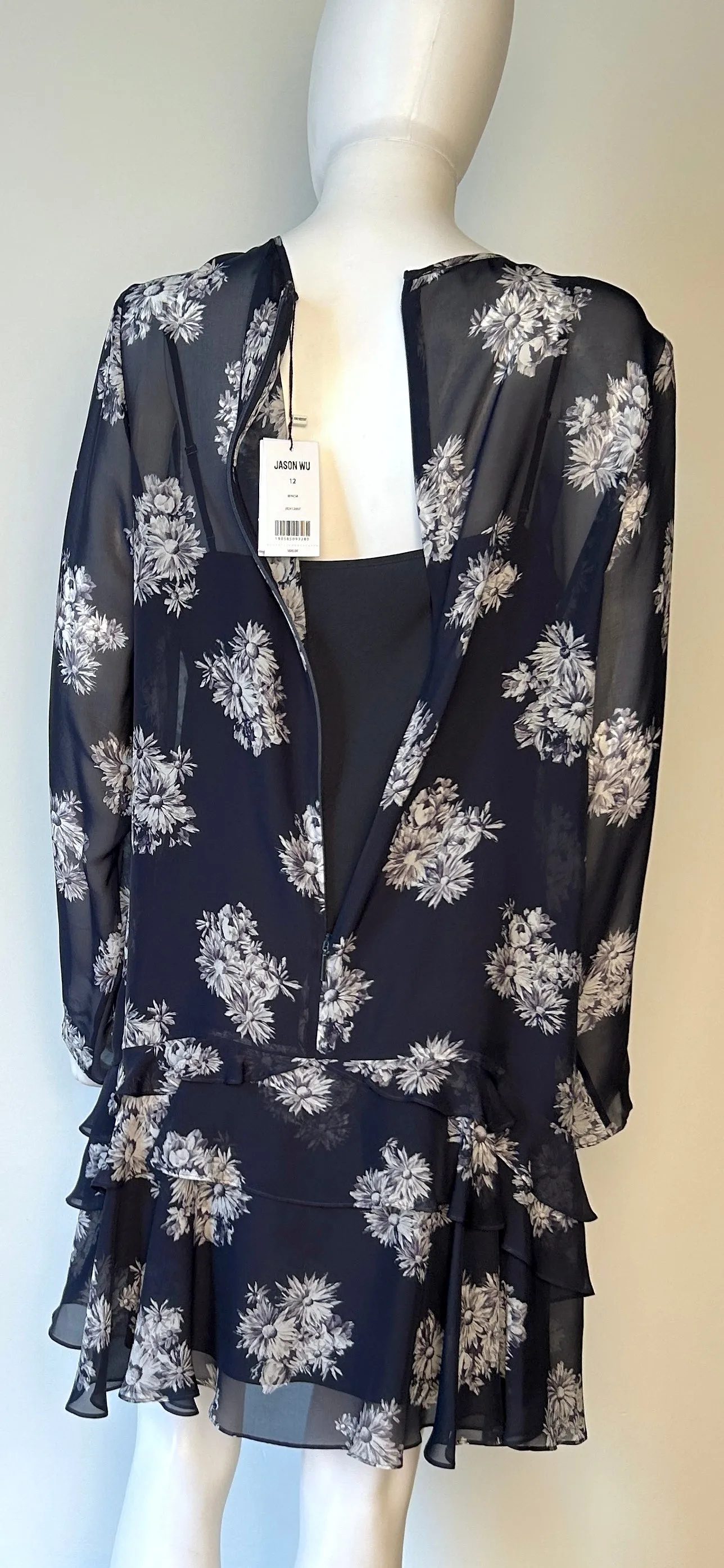 Jason Wu ruffle-detail mini dress Size 12 NWT