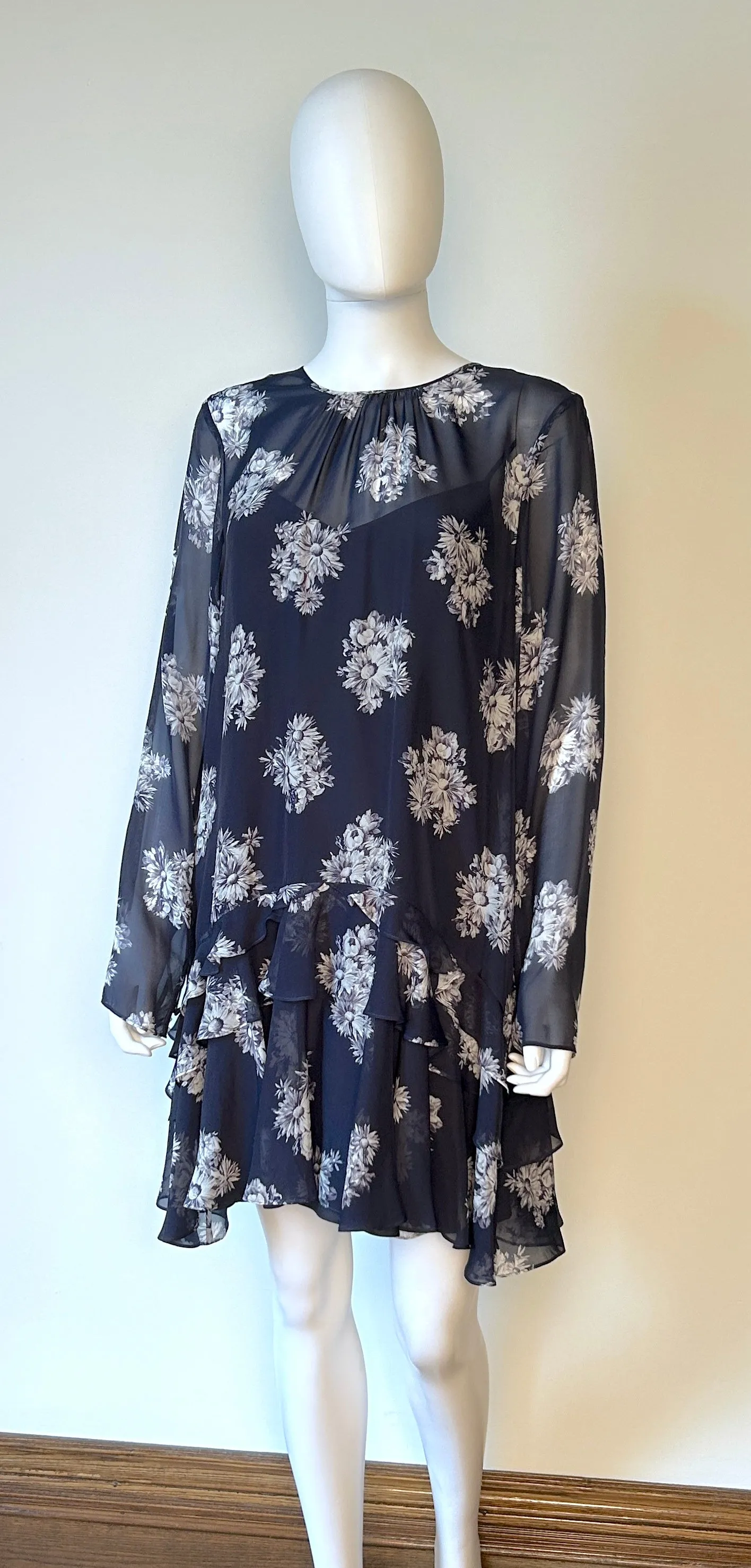 Jason Wu ruffle-detail mini dress Size 12 NWT