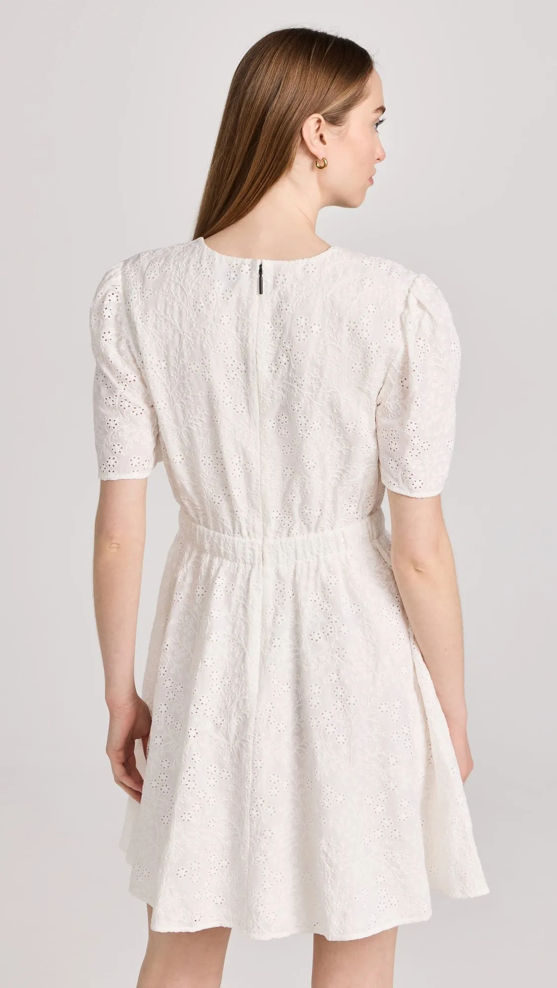 JASON WU  short sleeve eyelet crew neck dress Size 8 NWT