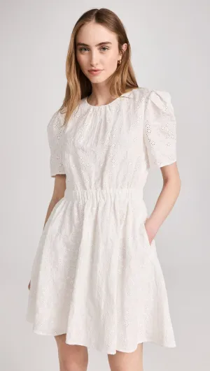 JASON WU  short sleeve eyelet crew neck dress Size 8 NWT