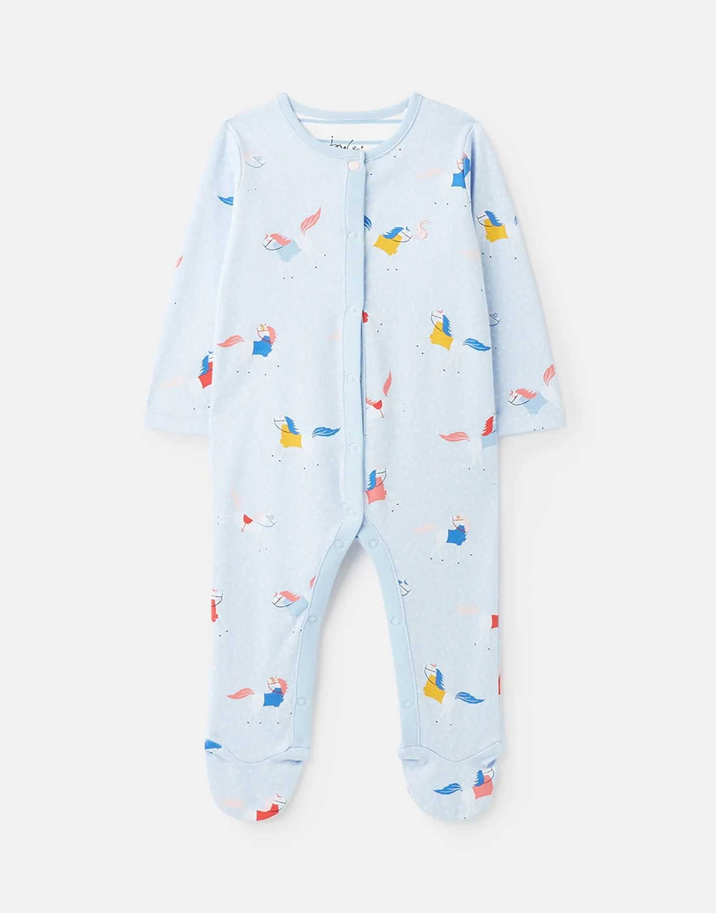 Joules Baby Razamataz Cotton Babygrow  Blue Horse