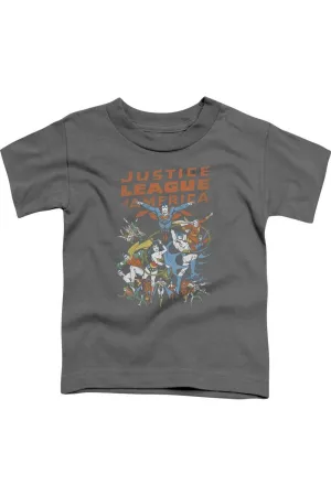 Justice League of America Big Group Short Sleeve Toddler Tee / T-Shirt