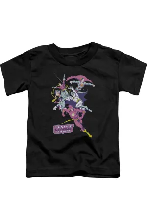 Justice League of America Colorful League Short Sleeve Toddler Tee / T-Shirt