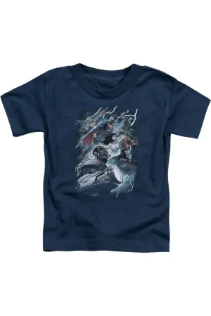 Justice League of America Ride The Lightening Short Sleeve Toddler Tee / T-Shirt