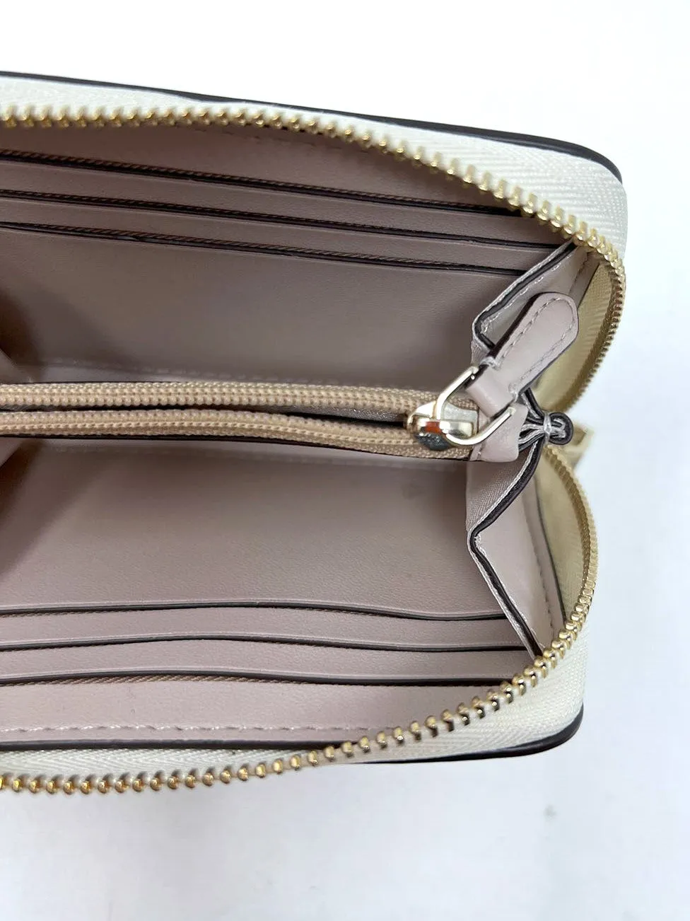 Kate Spade Ivory & Rose Gold Leather Polka Dot Wallet NWOT