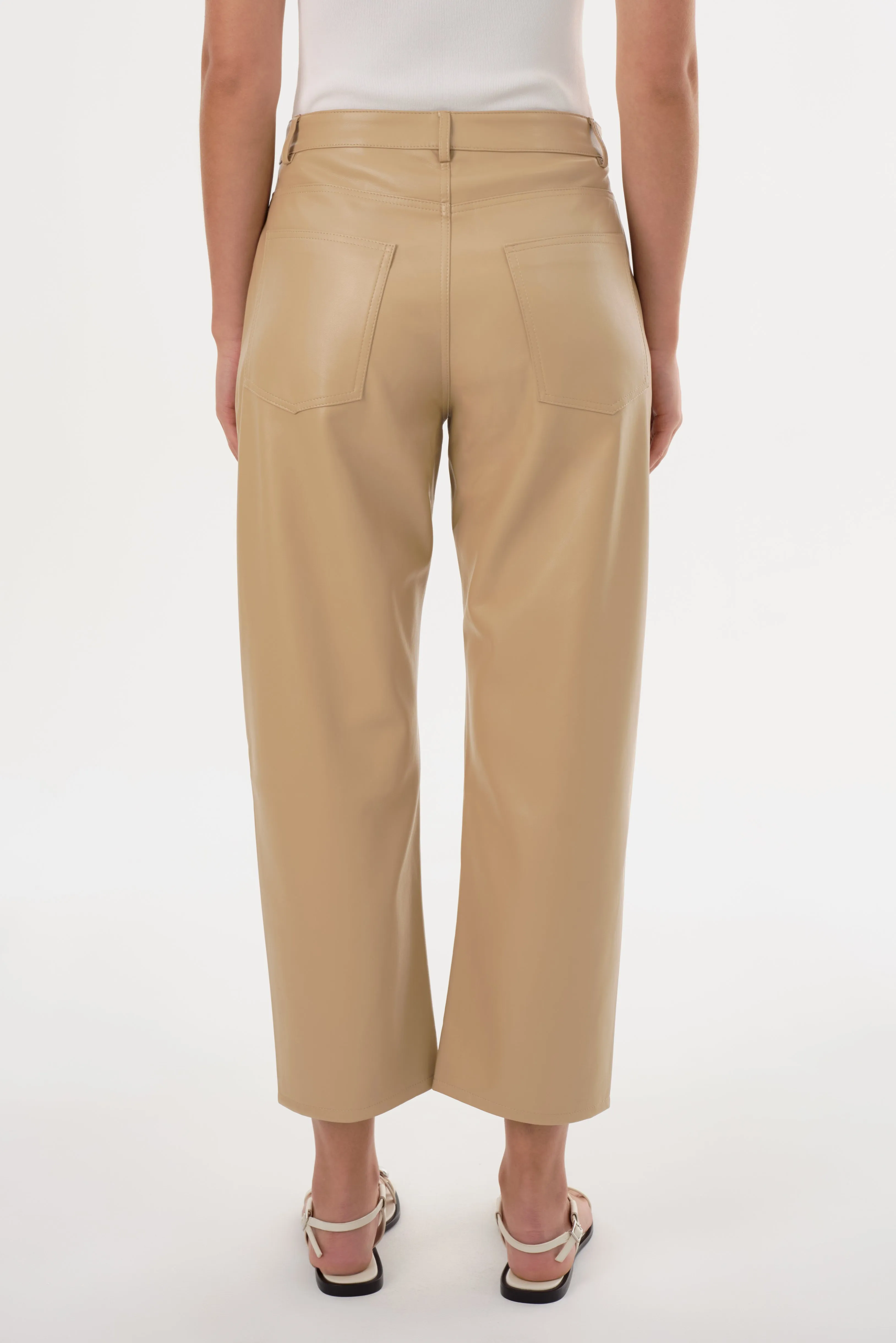 KEEGHAN | Faux Leather Cropped Pant
