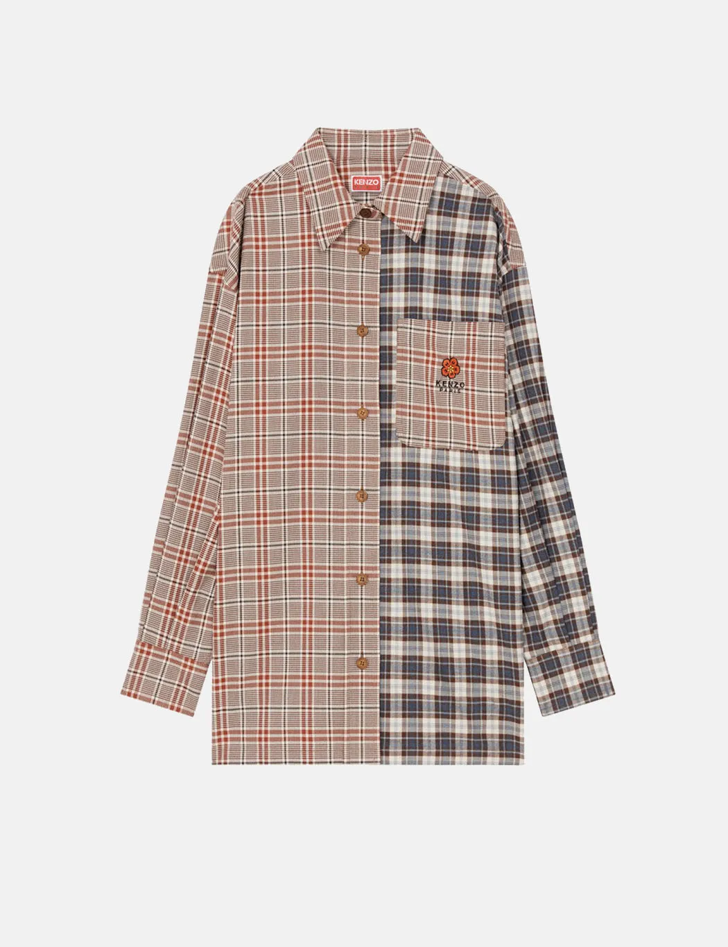 Kenzo Oversized Long Sleeve Shirt - Bordeaux Red