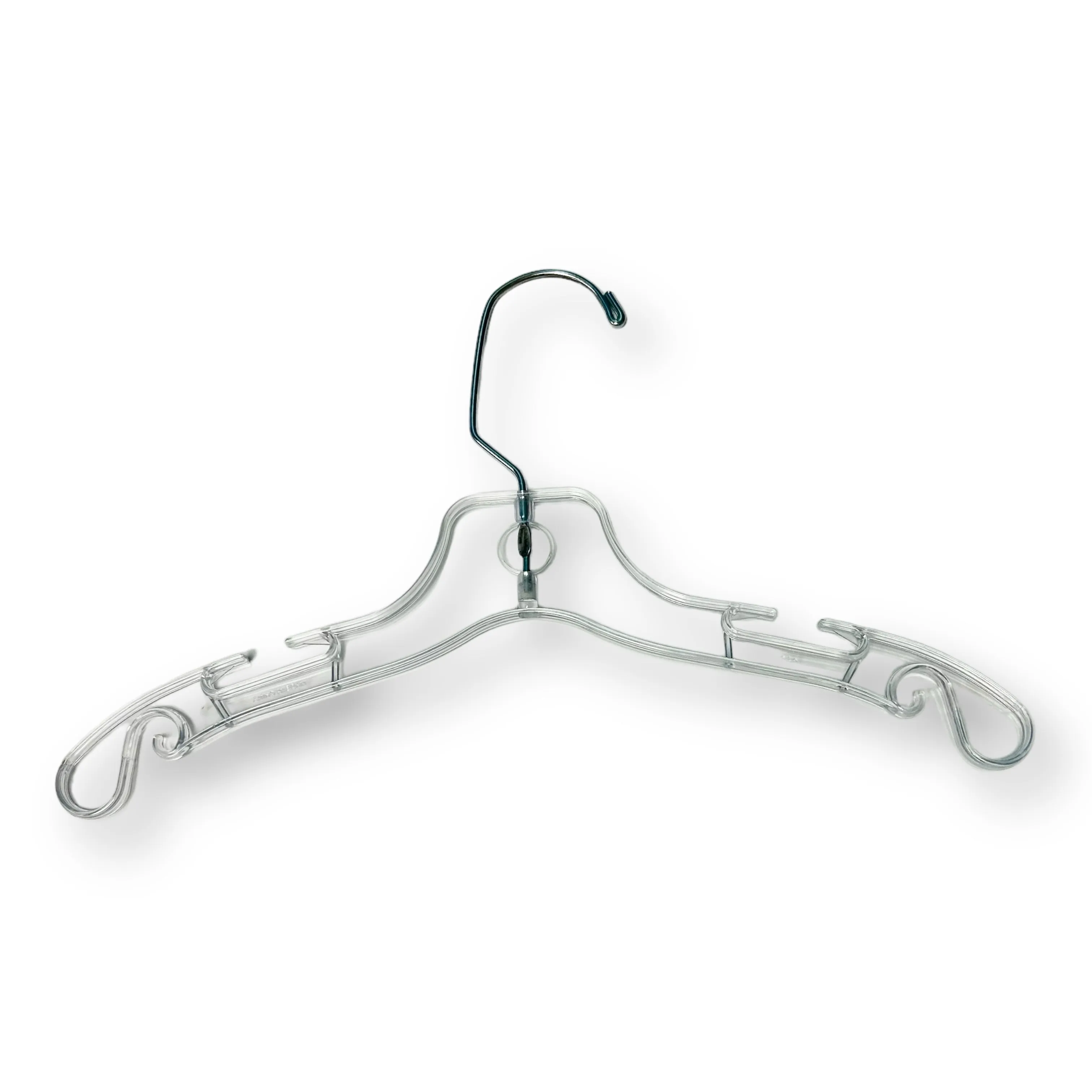 Kids Retail Hangers: Case of 50 Clear 12" Children's Swivel Hangers