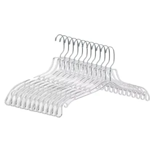 Kids Retail Hangers: Case of 50 Clear 12" Children's Swivel Hangers