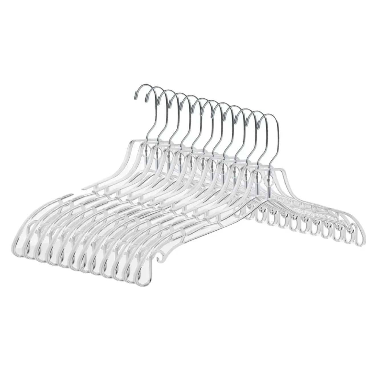 Kids Retail Hangers: Case of 50 Clear 12" Children's Swivel Hangers