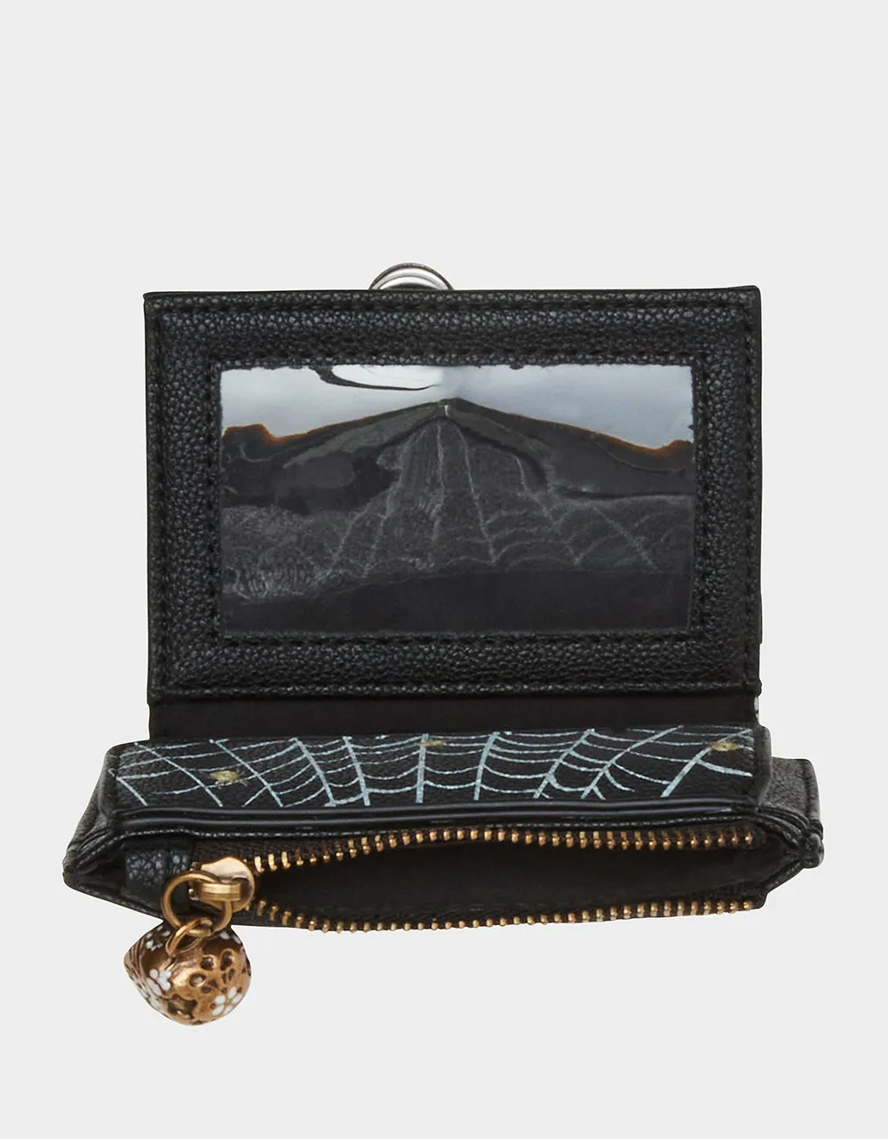 KITSCH HAUNTED HOUSE BIFOLD WALLET BLACK Betsey Johnson