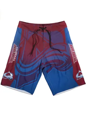 KLEW NHL Men's Colorado Avalanche Gradient Board Shorts