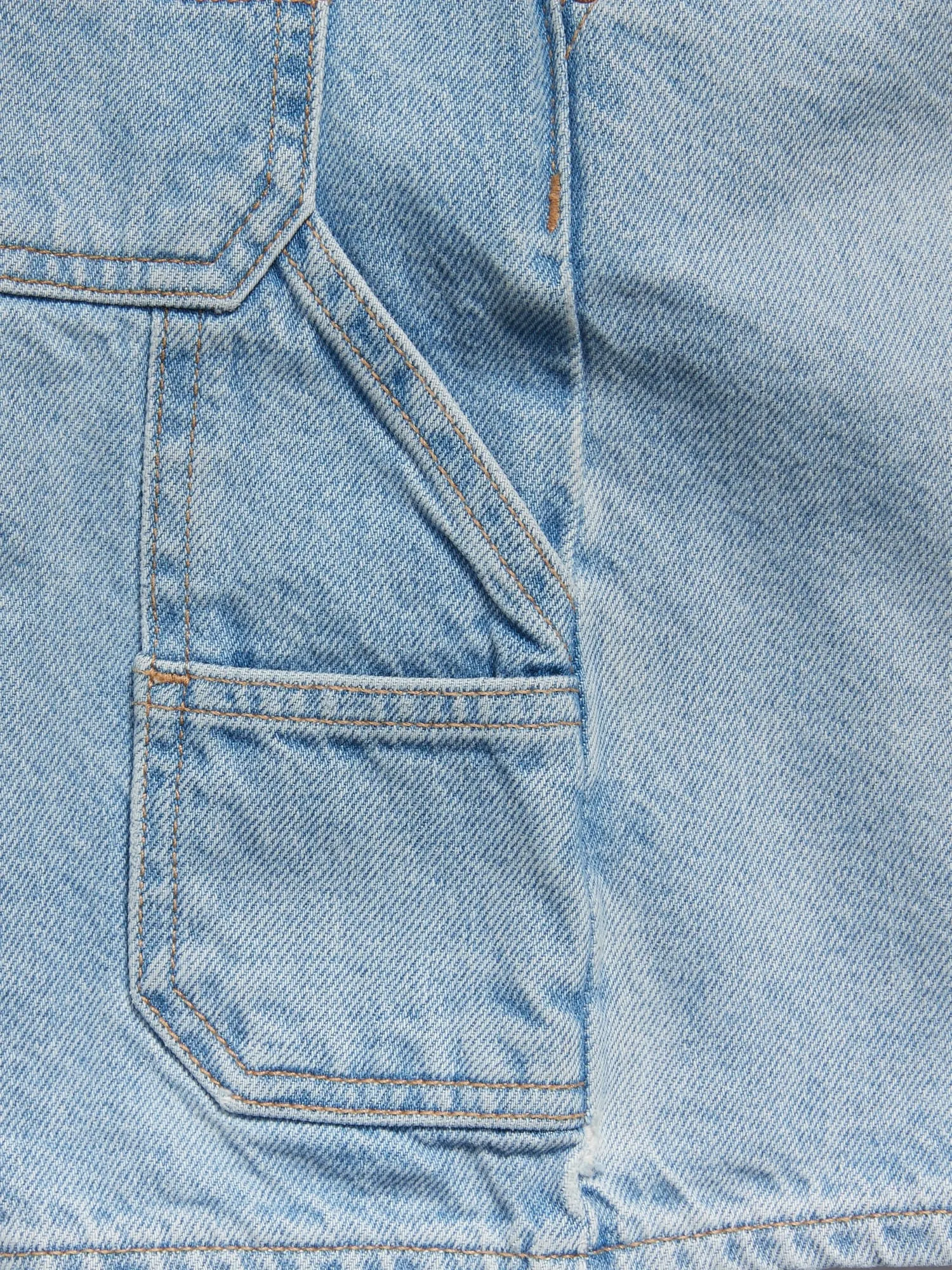 Knee Length Baggy Carpenter Jean Shorts for Boys