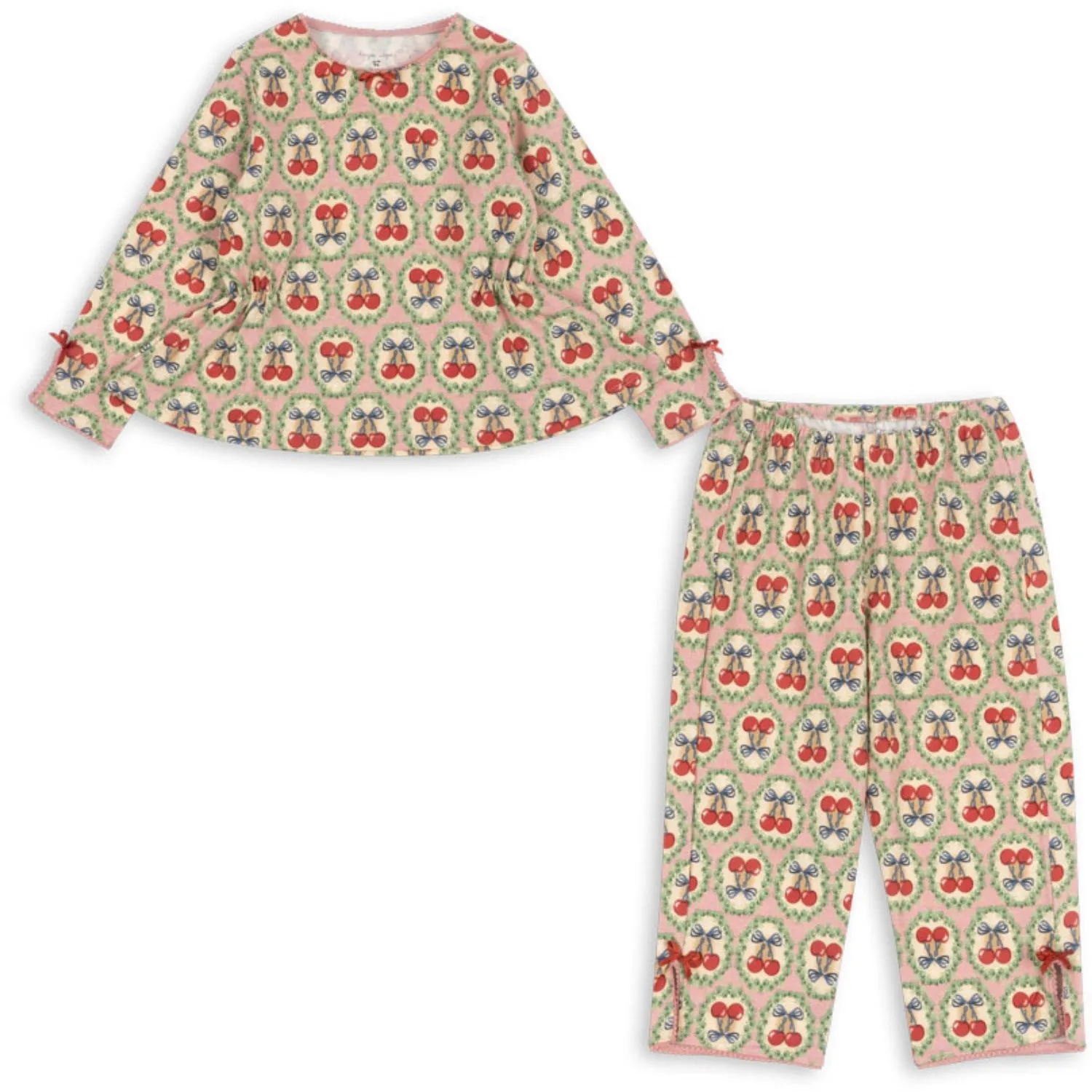 Konges Sljd Cherry Bow Drey Set Gots