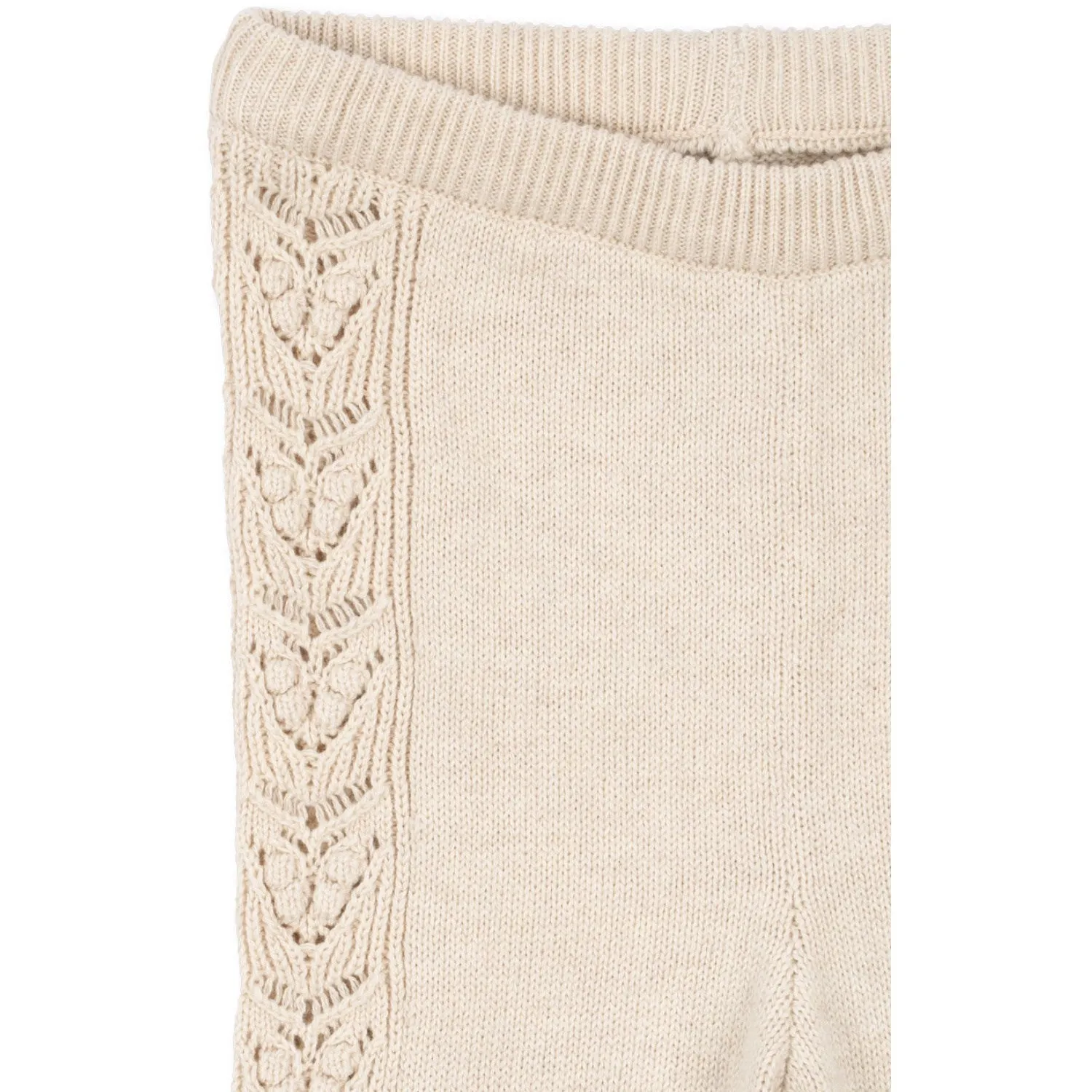 Konges Sljd Off White Melange Cabby Knit Pants