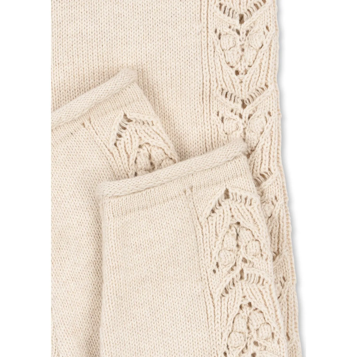 Konges Sljd Off White Melange Cabby Knit Pants