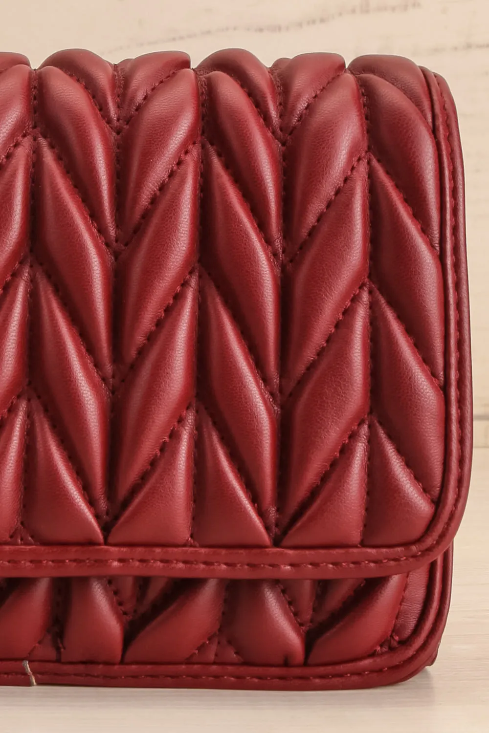 Krypt Burgundy | Quilted Crossbody Bag