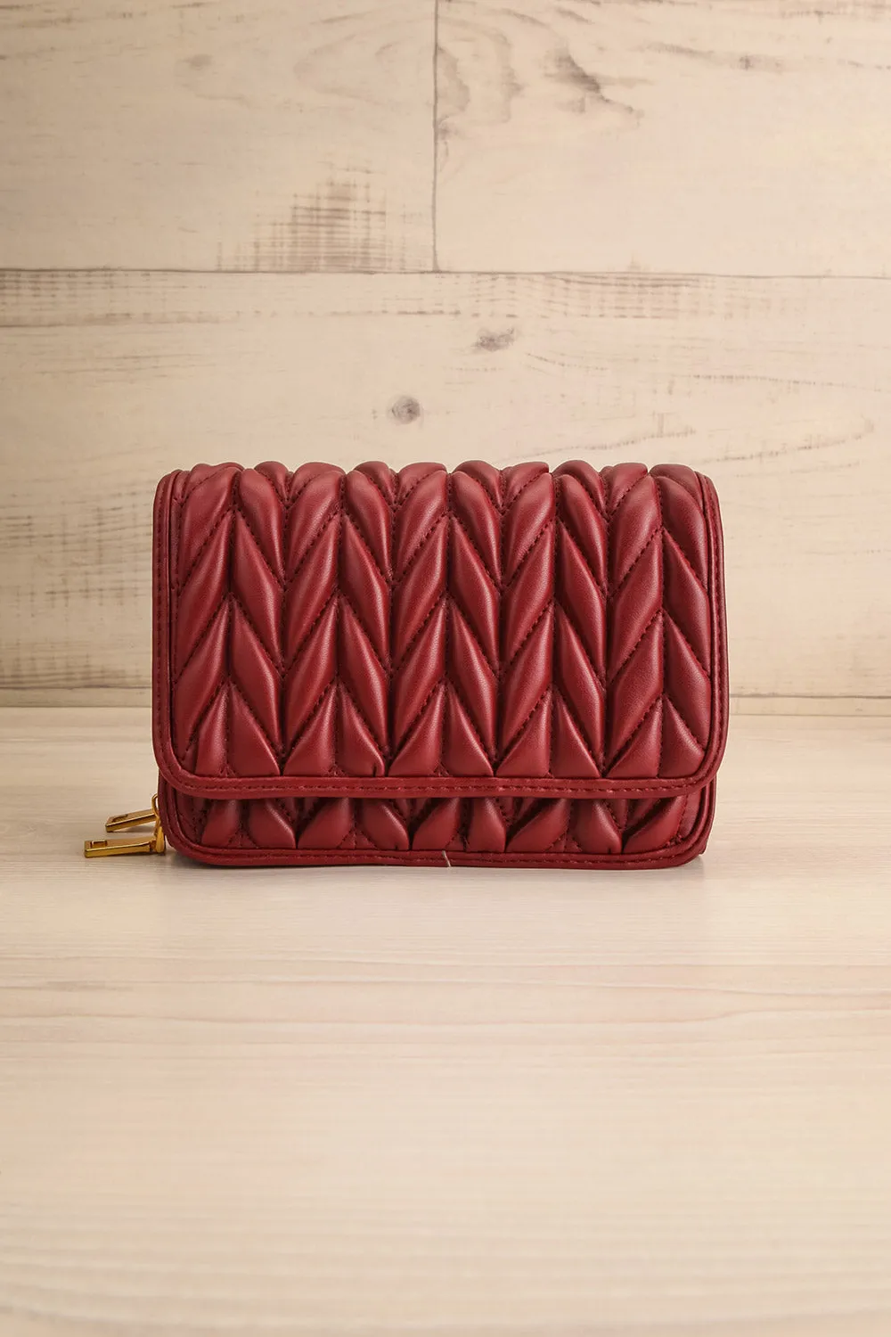 Krypt Burgundy | Quilted Crossbody Bag