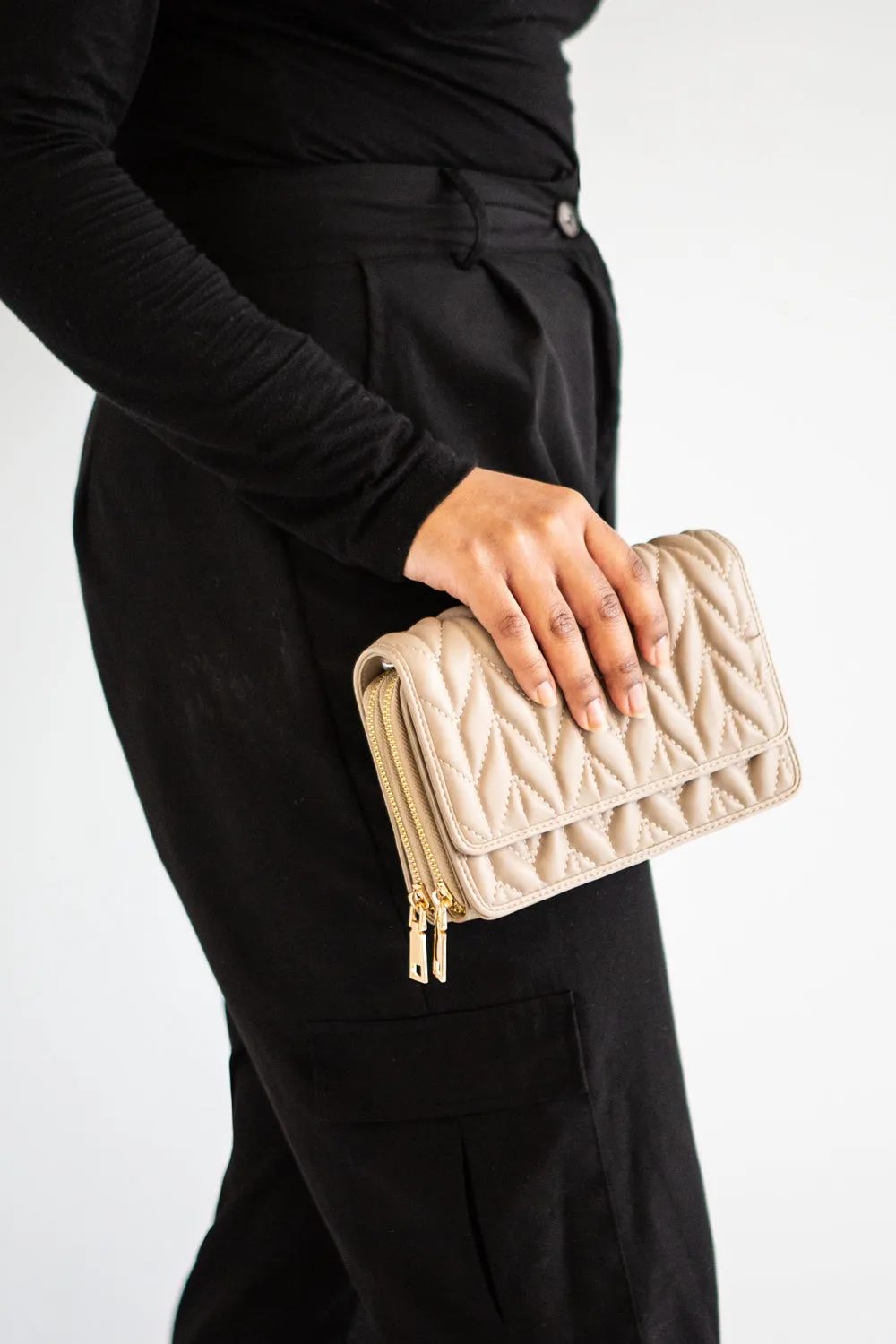 Krypt Burgundy | Quilted Crossbody Bag