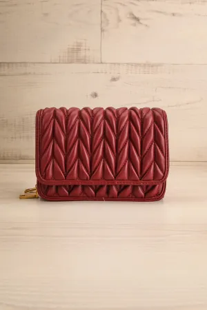 Krypt Burgundy | Quilted Crossbody Bag