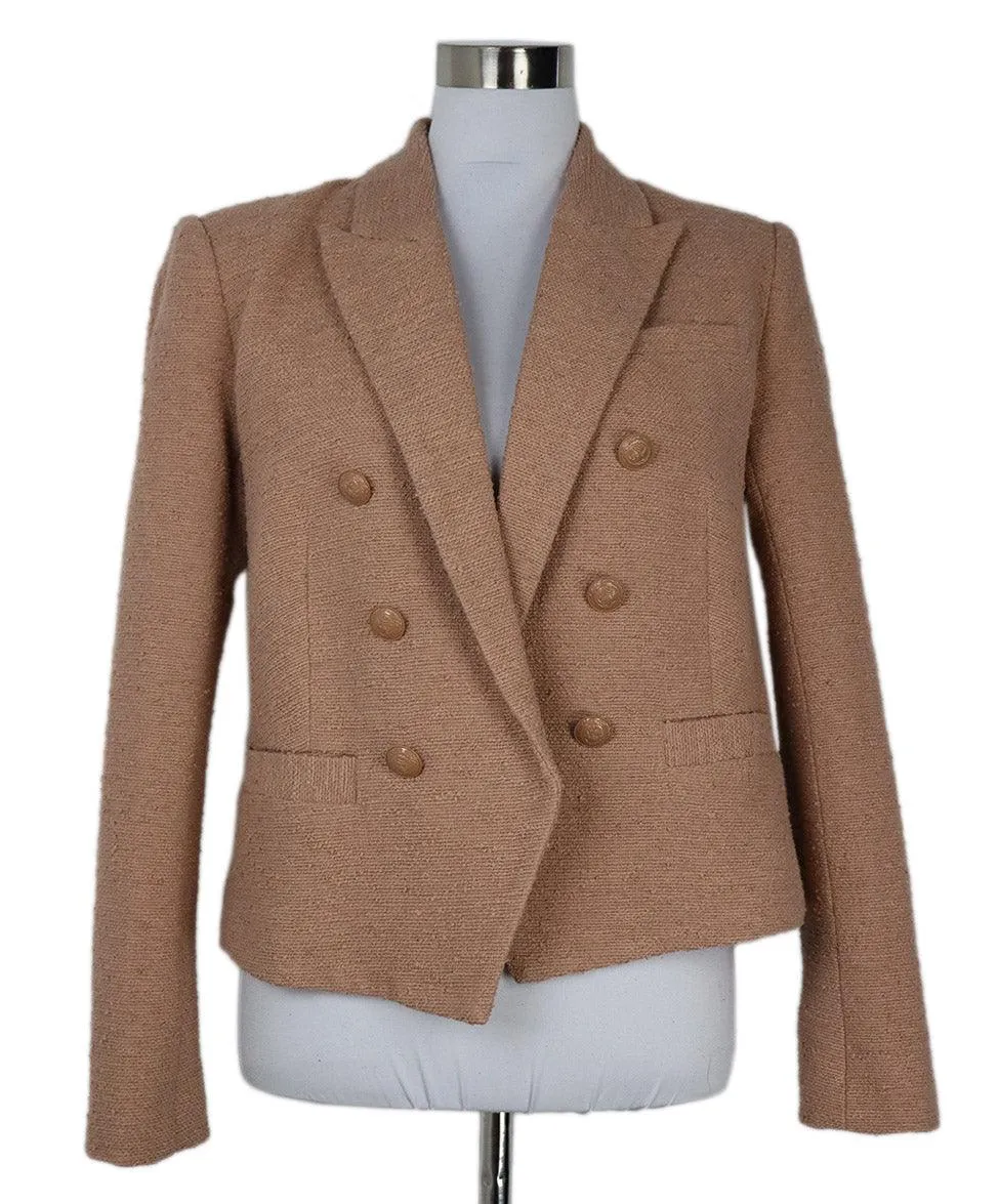 L'Agence Pale Pink Tweed Blazer sz 6