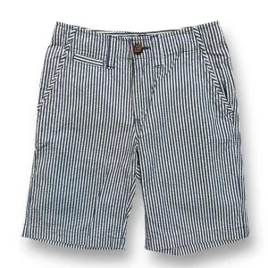 Lands End Youth Boy Size 10 Slim Pinstripe Baumwolle Cotton Adjustable Shorts