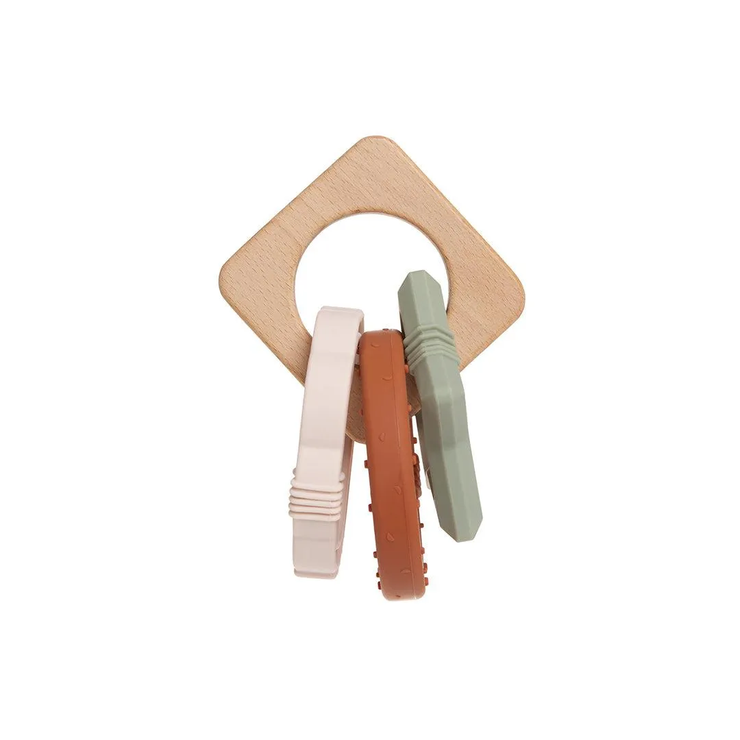 Lassig Teether Wood/Silicone - Little Universe - Cloud/Moon/Star