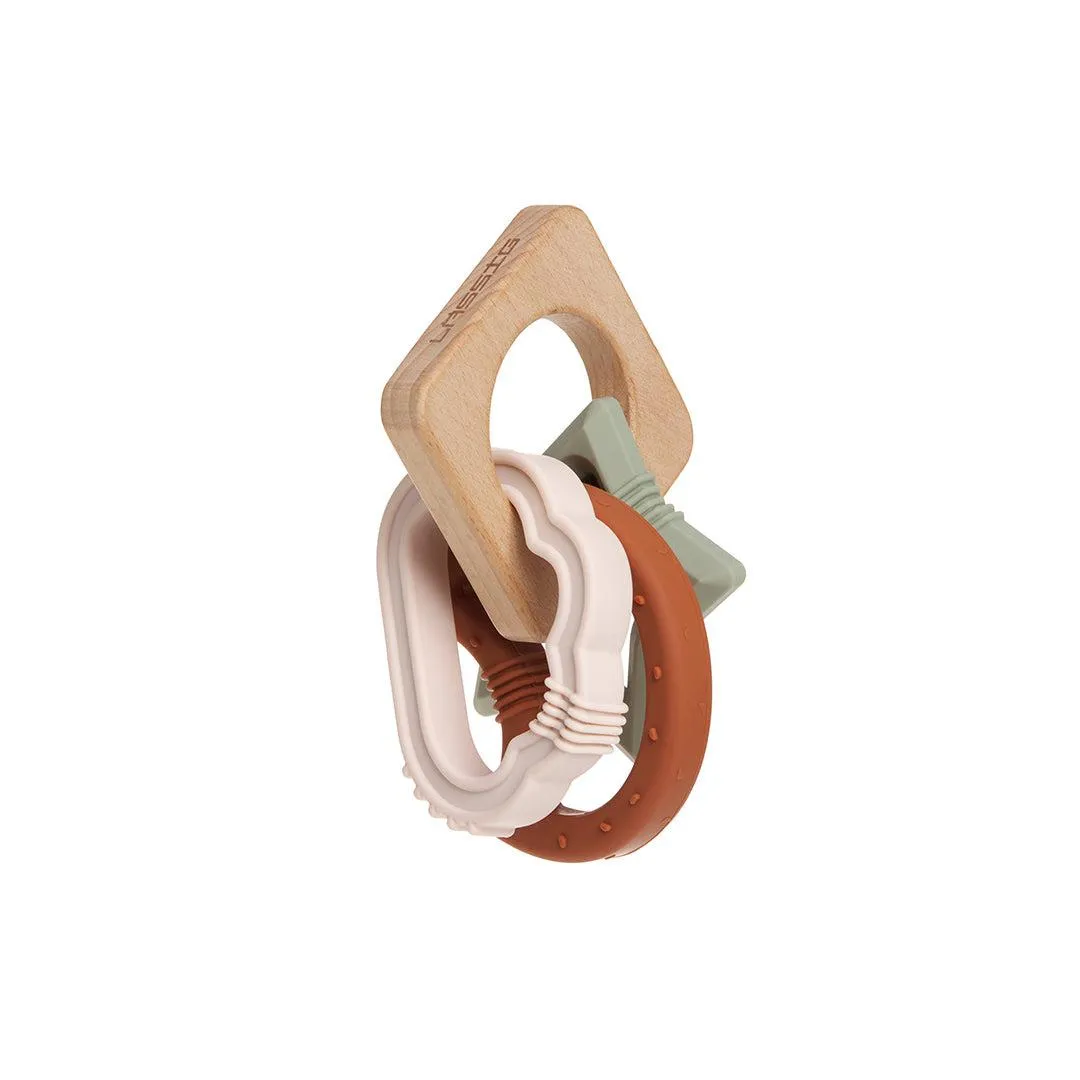 Lassig Teether Wood/Silicone - Little Universe - Cloud/Moon/Star