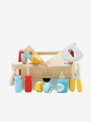 Le Toy Van Tool Box & Wooden Tools-11 Accessories (W:216 D:135 H:155mm)